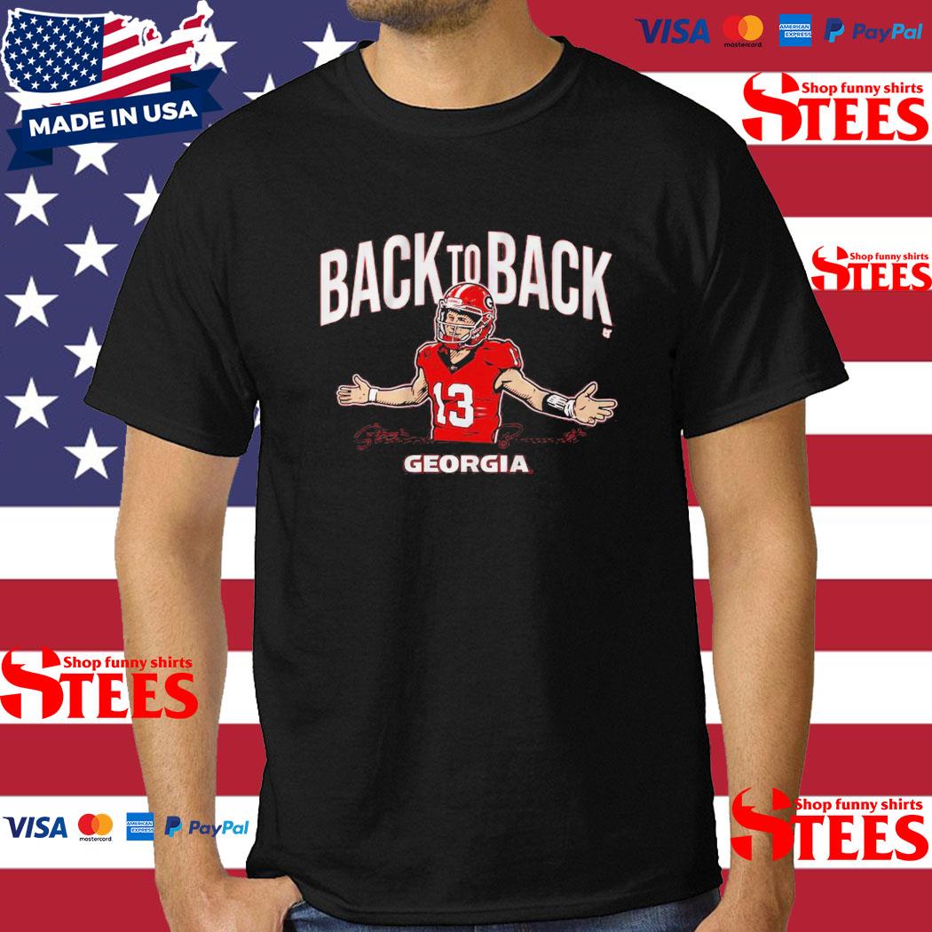 Official Georgia Football Stetson Bennett Iv Back-to-back T-shirt