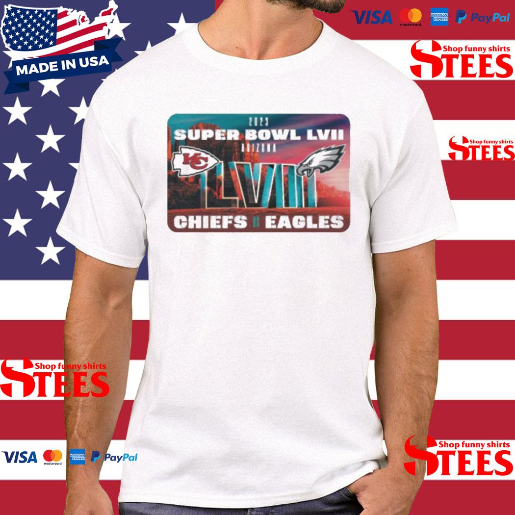 Kansas City Chiefs Vs. Philadelphia Eagles Super Bowl Lvii Matchup Three-pack Shirt