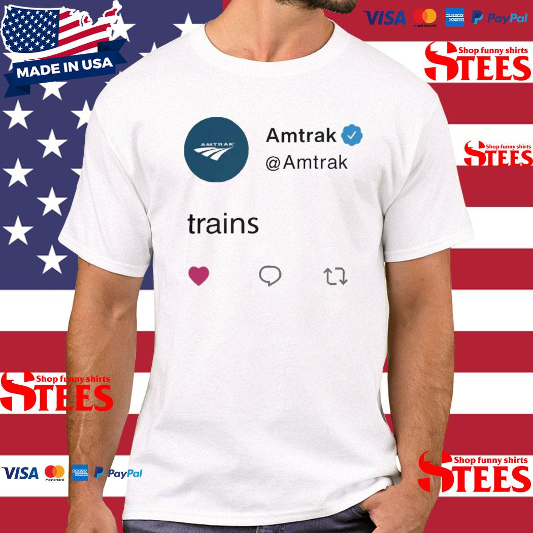 Official amtrak Tweet Trains Shirt