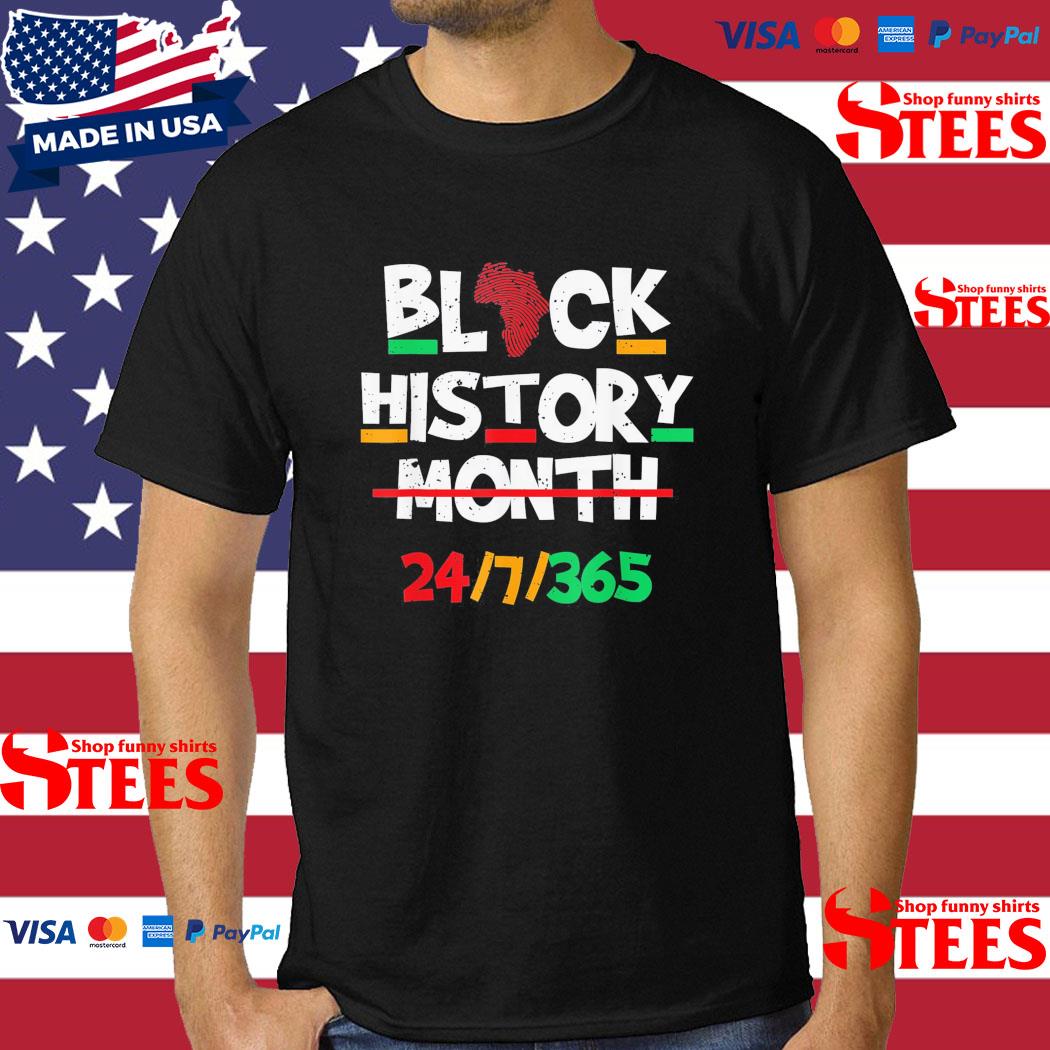 Official Black Heritage Black History Month 24 7 Proud T-Shirt