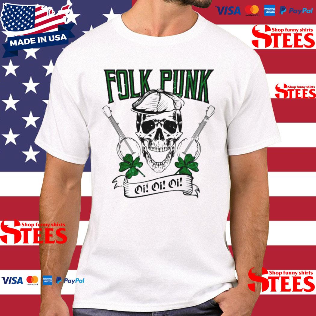 Official Celtic Folk Punk Skull Music Shirt