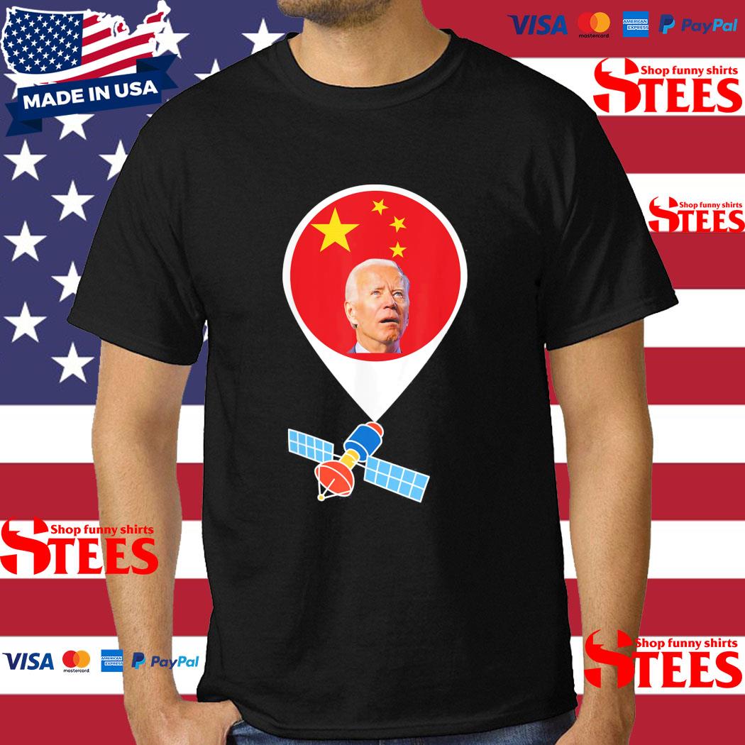 Official Chinese Spy Balloon Surveillance Joe Biden China Flag T-Shirt