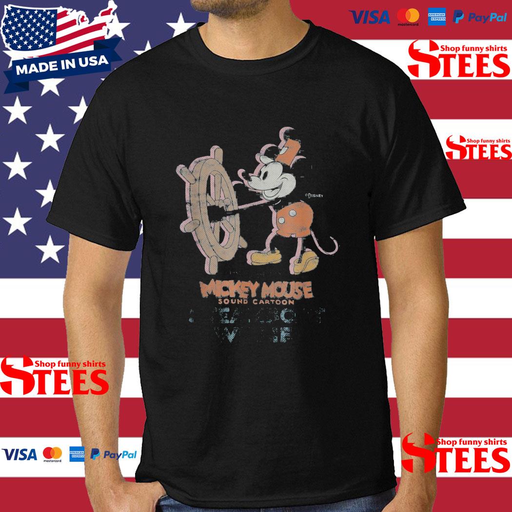 Official Disney Cartoons Mickey Mouse Sound Cartoon Steamboat Willie Shirt