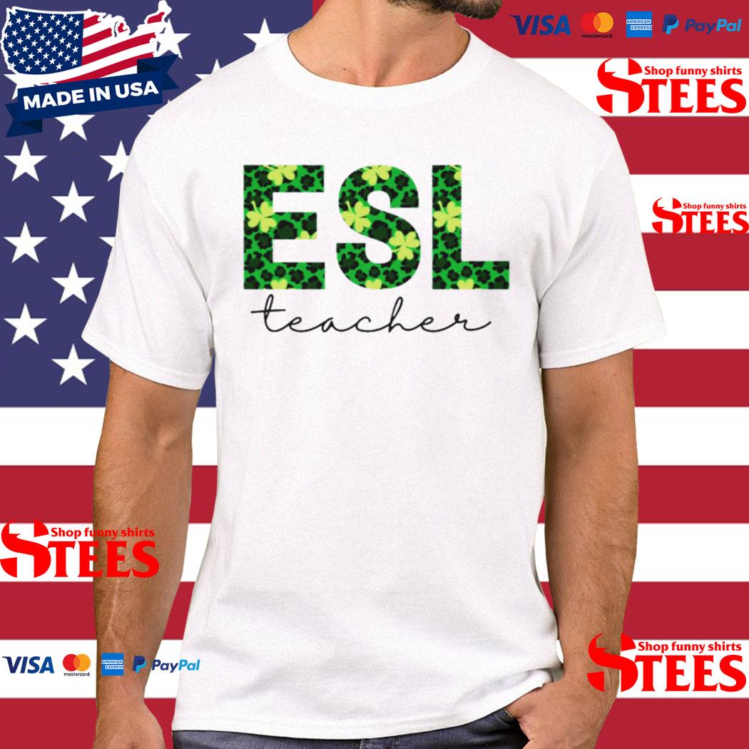 Official Esl Teacher St Patricks Day Vintage Shirt