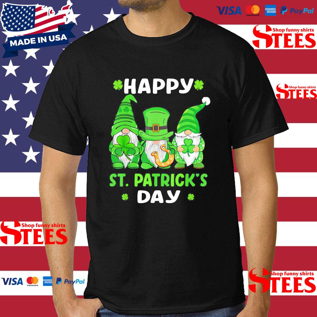 Official Happy St Patricks day gnomes Shamrock Lucky T-Shirt