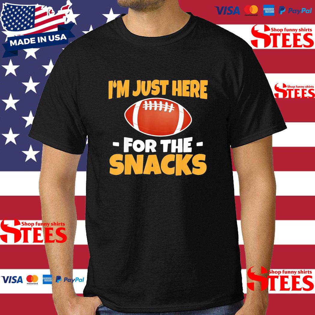 Official I'm Just Here For The Snacks Football T-Shirt