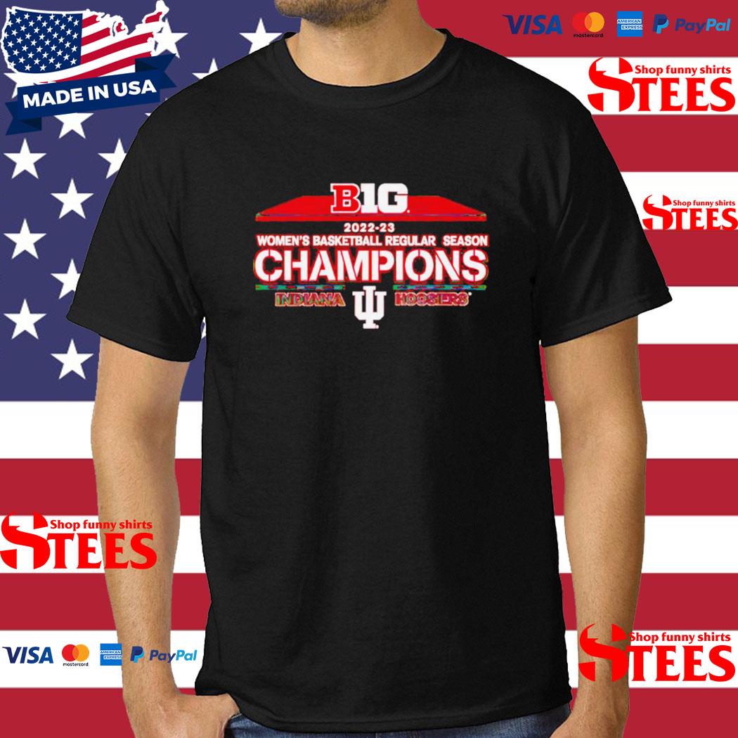 Official Indiana women's basketball 2023 big regular season champions T-shirt