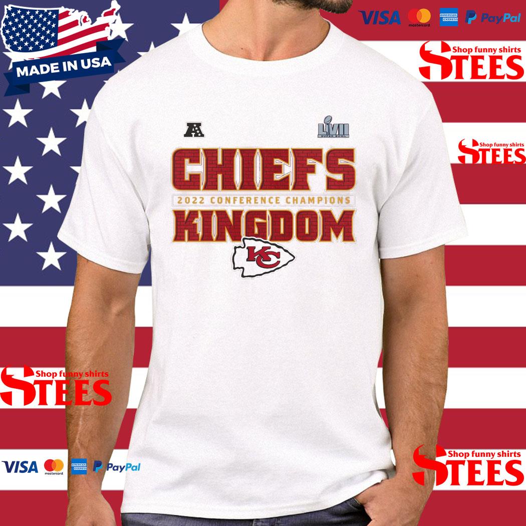Official Kansas City Chiefs Fanatics Branded 2022 Afc Champions Team Slogan T-shirt