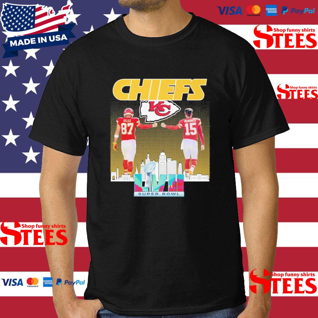 Official Kelce and Mahomes Kansas City Chiefs super bowl T-shirt