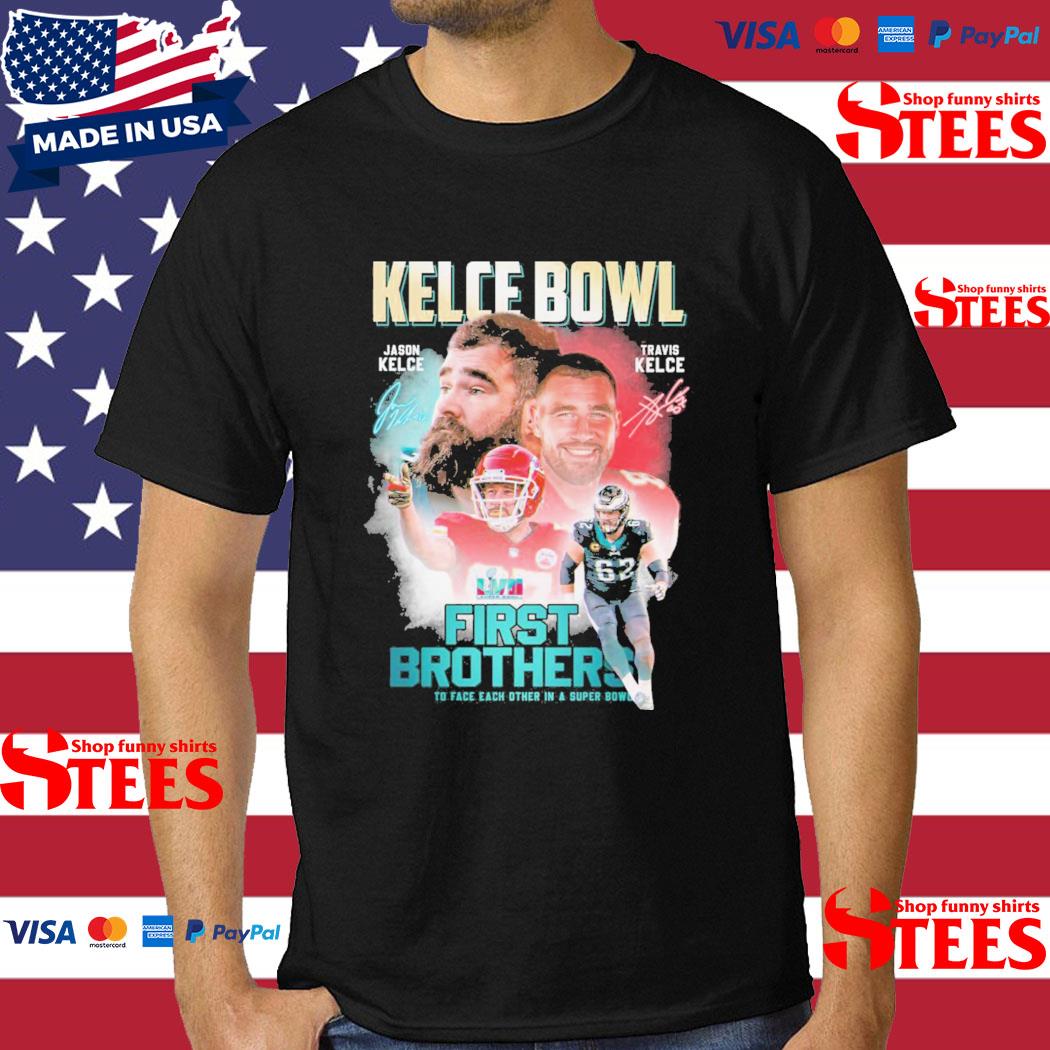 Official Kelce bowl first brothers to face each other in a super bowl T-shirt