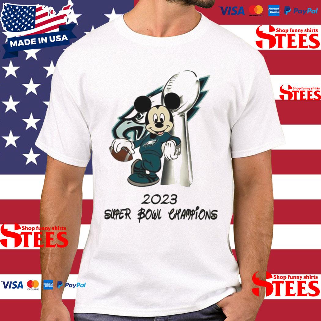 Official Philadelphia Eagles Mickey Football Super Bowl Champions 2023 Shirt