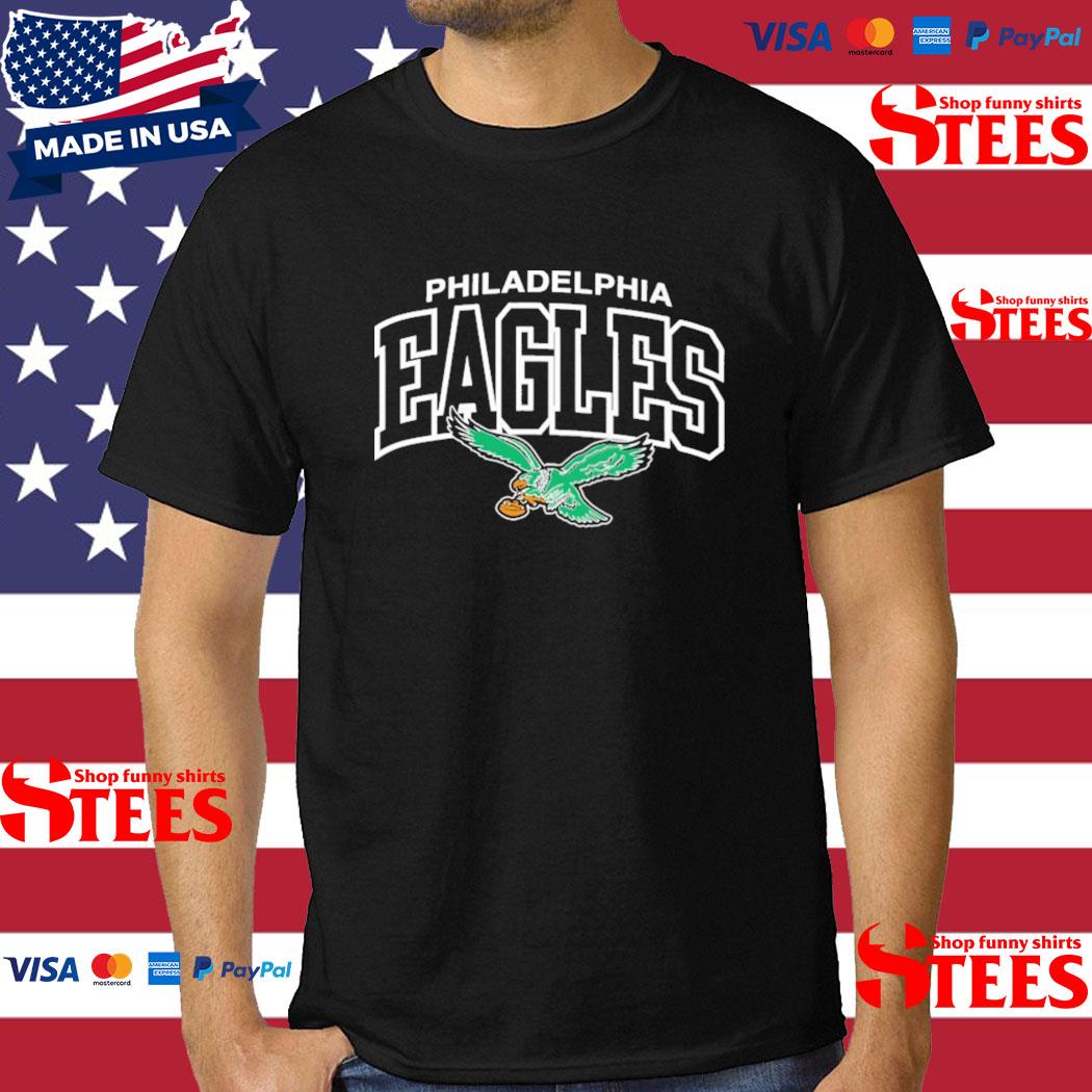 Official philadelphia Eagles Mitchell & Ness Kelly Green Logo Arch Shirt