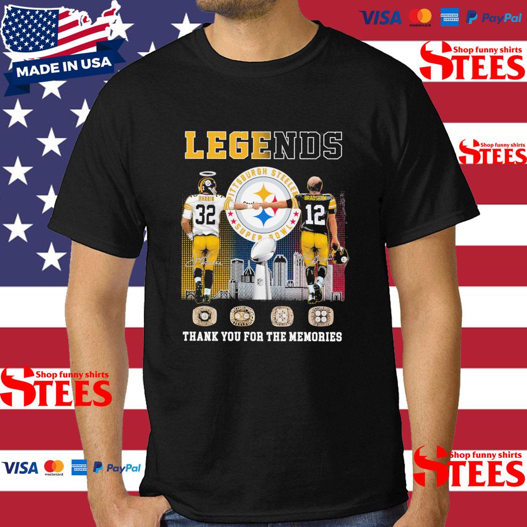 Pittsburgh Steelers Legends Harris And Bradshaw Thank You For The Memories T-shirt