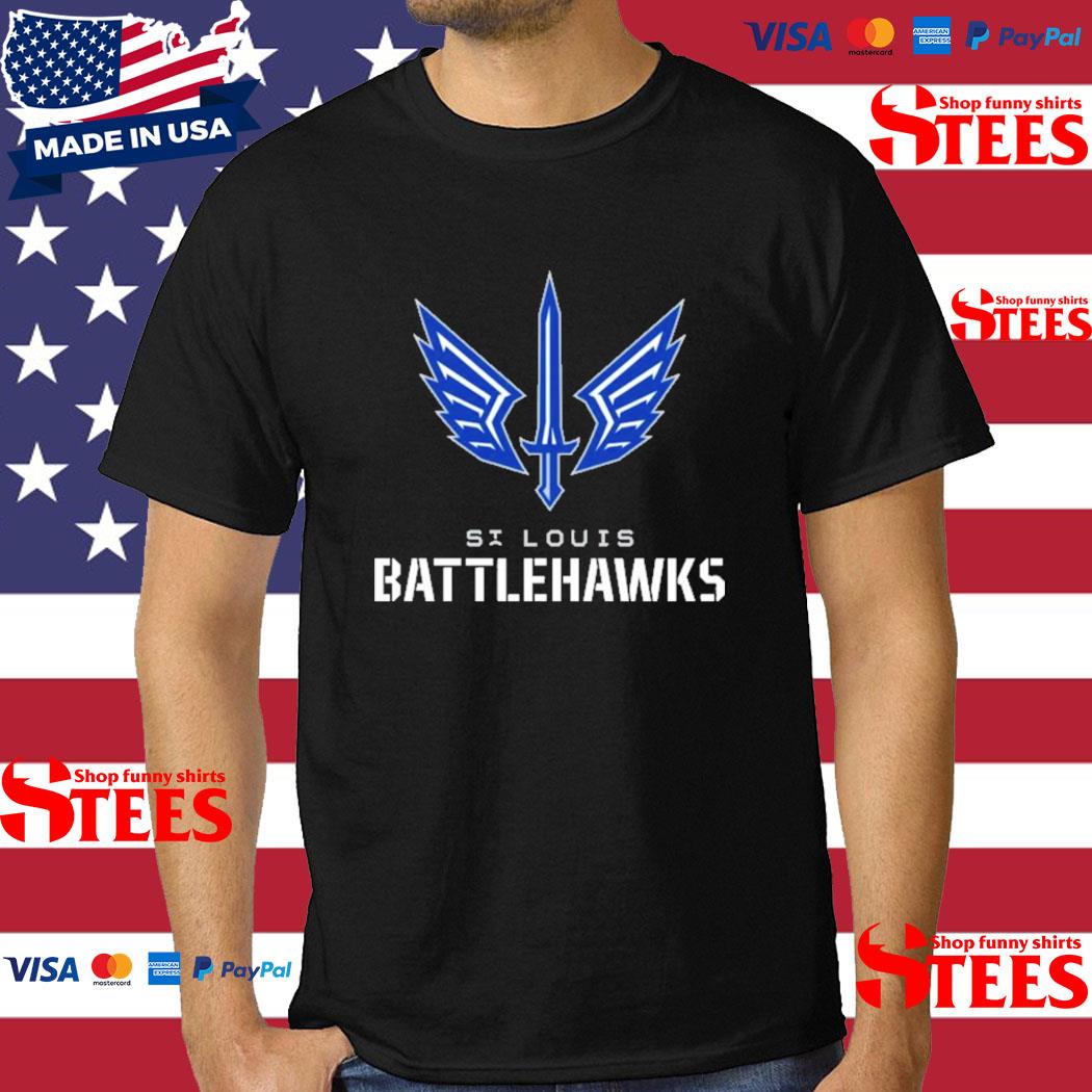 Men's Xfl St. Louis Battlehawks Lockup Logo T-Shirt - Blue - 1 Each