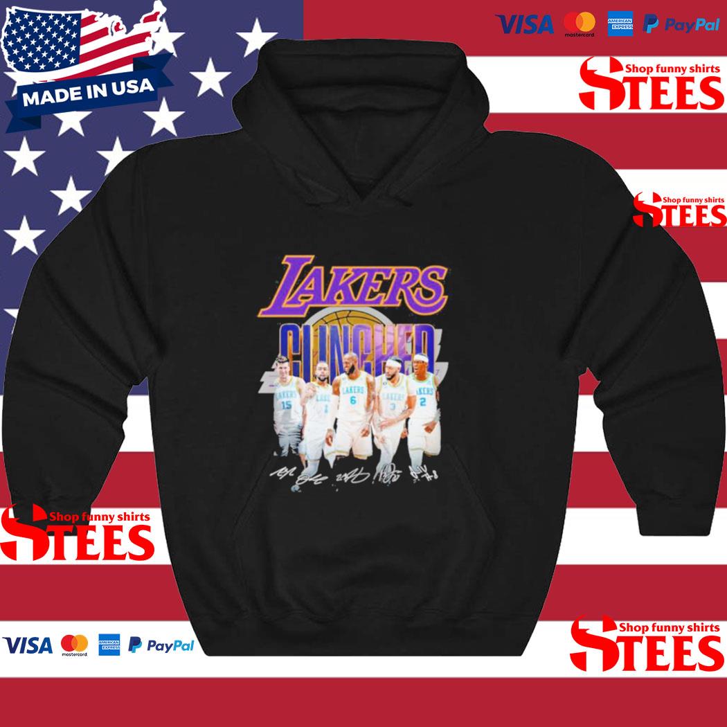 Los Angeles Lakers team Clinched 2023 NBA Playoffs signatures shirt,  hoodie, longsleeve, sweatshirt, v-neck tee