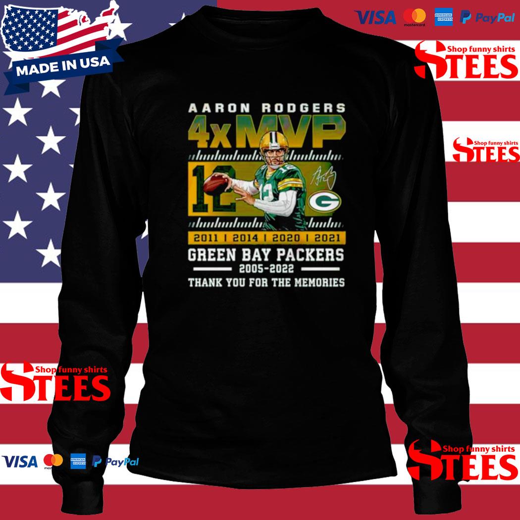 Green Bay Packers Thank You Aaron Rodgers 2005-2022 signature shirt,  hoodie, sweater, long sleeve and tank top