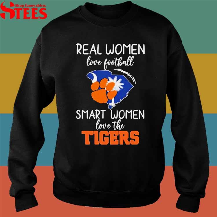 Real Women Love Football Smart Women Love The Clemson Tigers Map 2023 Shirt  - Teespix - Store Fashion LLC