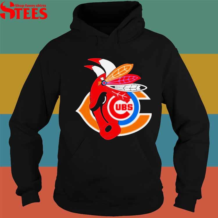 Official Chicago Cubs bulls bears blackhawks mash up logo 2023 T-shirt,  hoodie, tank top, sweater and long sleeve t-shirt