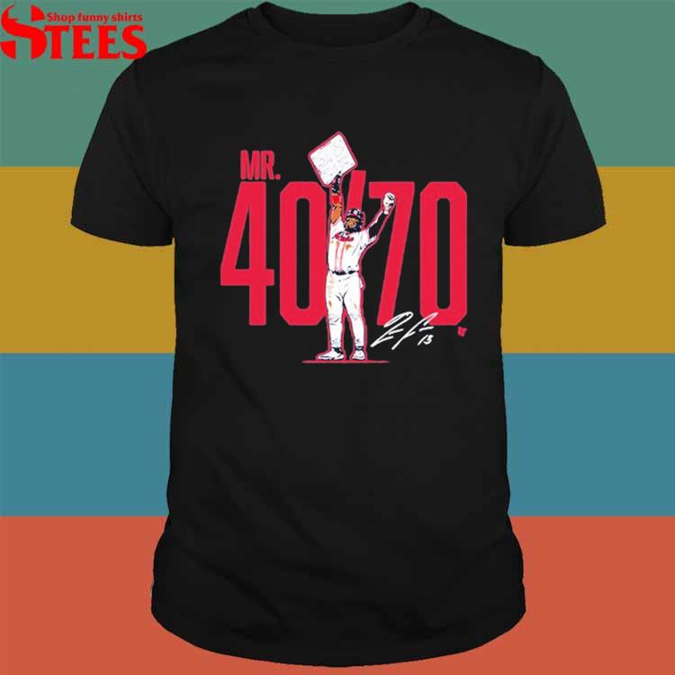 Official Ronald Acuna Jr 40 70 Club Membership Card T-shirt - Bluecat