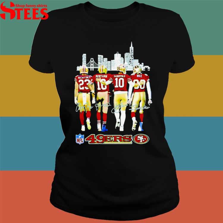 San Francisco 49ers 2023 NFL west champions Mccaffrey Montana signatures  shirt, hoodie, sweater, long sleeve and tank top