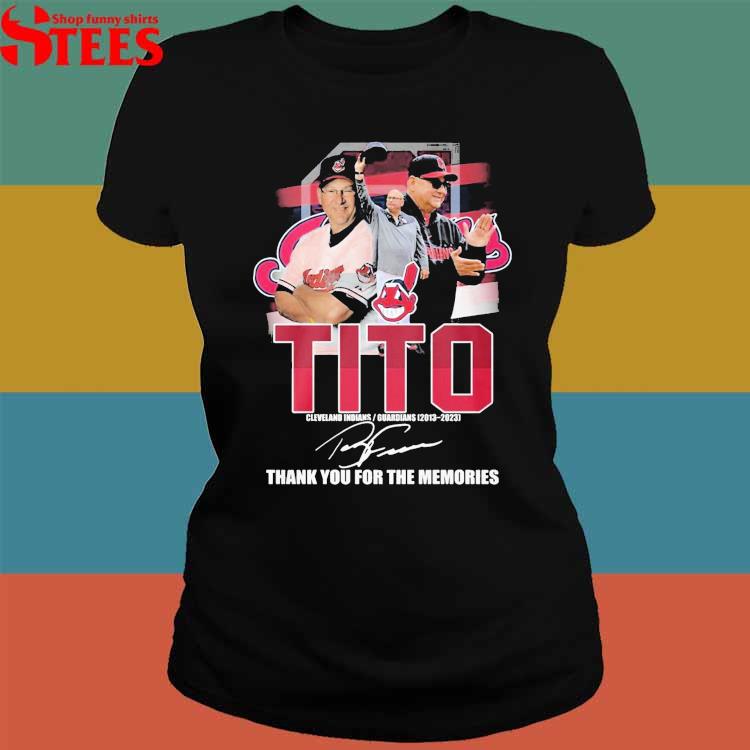 Tito Cleveland Indians Guardians 2013 – 2023 Thank You For The Memories T  Shirt, hoodie, sweater, long sleeve and tank top