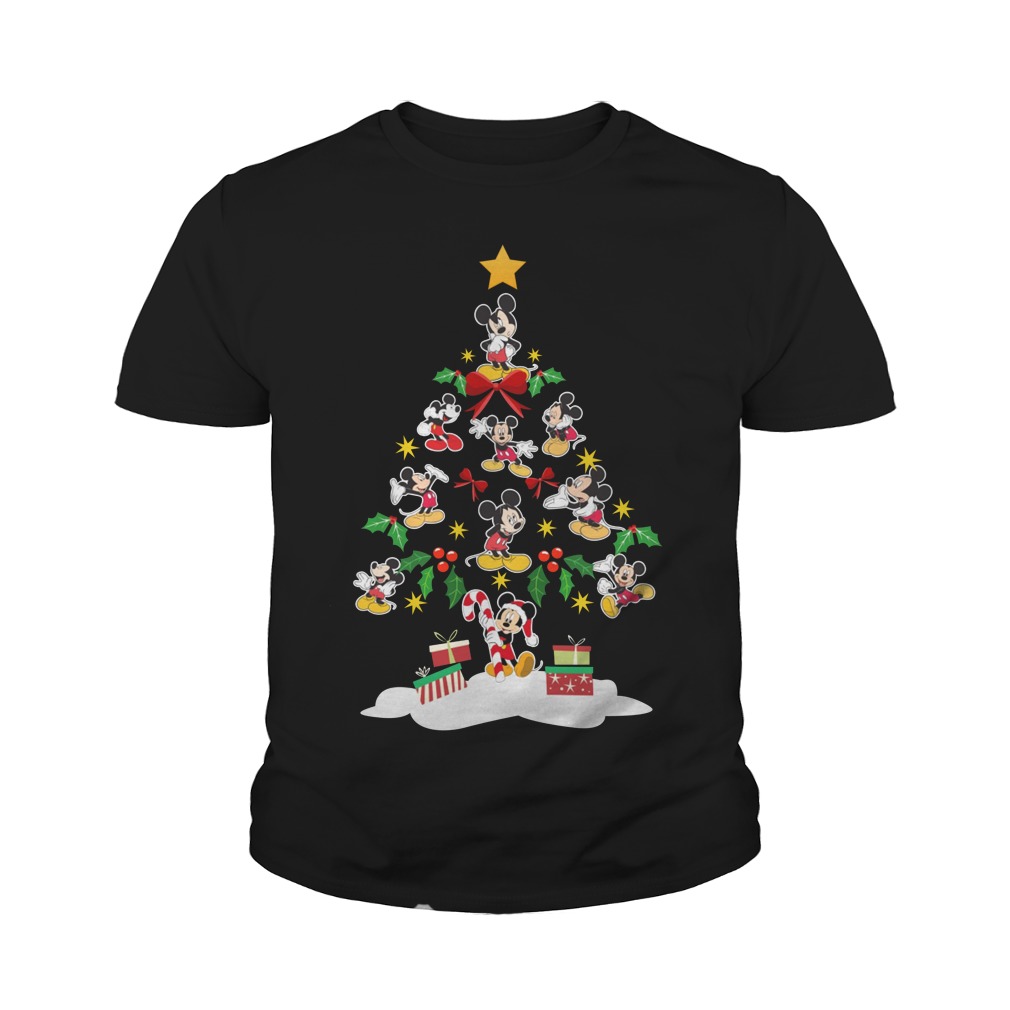 mickey mouse christmas tree shirt