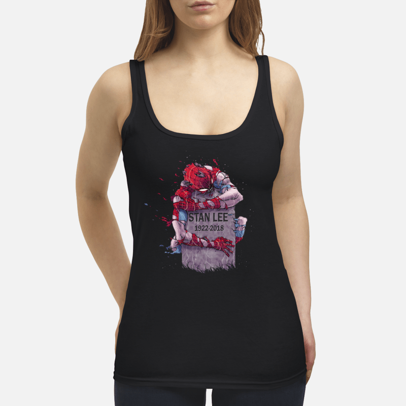 Spider-Man hug Stan Lee’s grave tank top