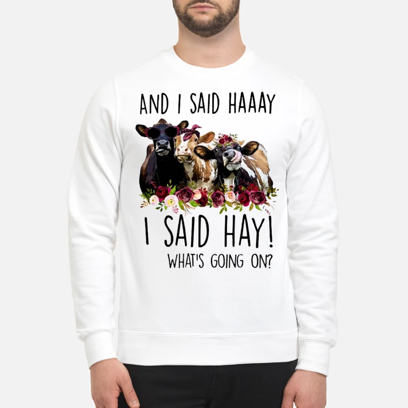 Cows And I said haaay I said hay what’s going on sweater
