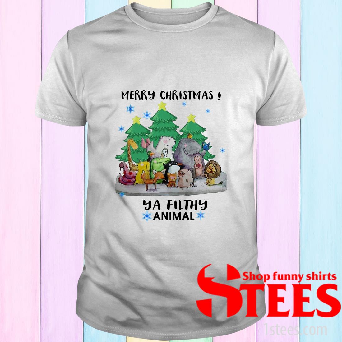 Merry Christmas Animal Hooded Sweatshirt