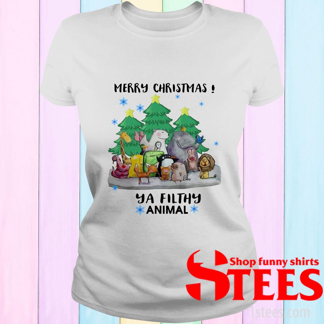 Merry Christmas Animal Hooded Sweatshirt
